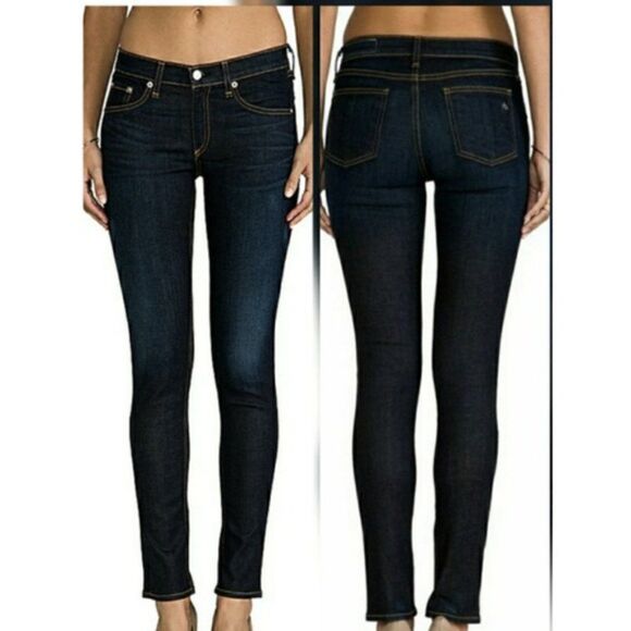 Rag and Bone Dark Denim Skinny Jeans - Picture 1 of 8